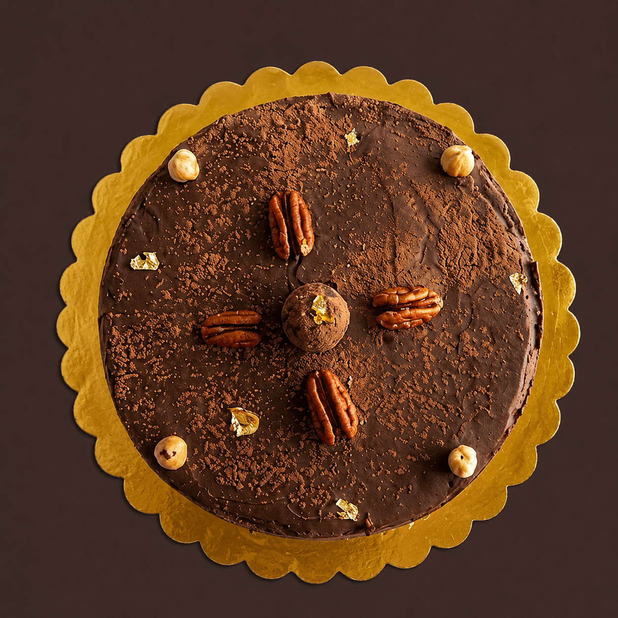 Pastel de trufas de chocolate